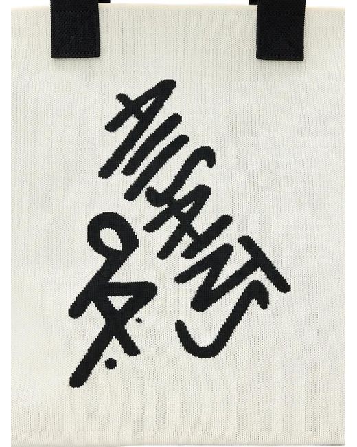Borsa Tote Izzy Con Logo di AllSaints in White
