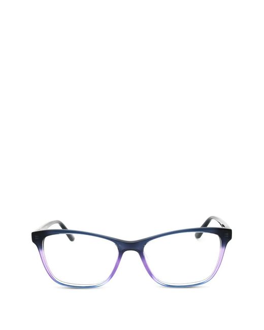 Adensco White Lunettes De Vue À Monture Rectangulaire