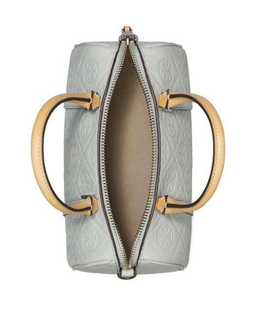Borsa Tote T Monogram Mini di Tory Burch in Metallic