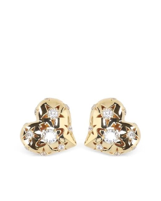 Vivienne Westwood Metallic Heart Bijou Earrings