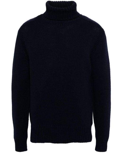 Polo Ralph Lauren Blue High-neck Wool-cashmere Blend Sweater for men