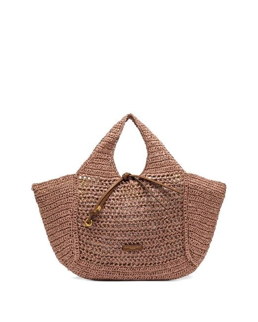 Gianni Chiarini Brown Nefeli Woven Tote Bag