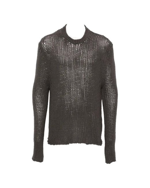 Our Legacy Gray Popover Chunky-Knit Sweater for men