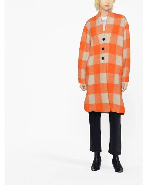 Isabel Marant Orange Mini Front Button Closure Jacket