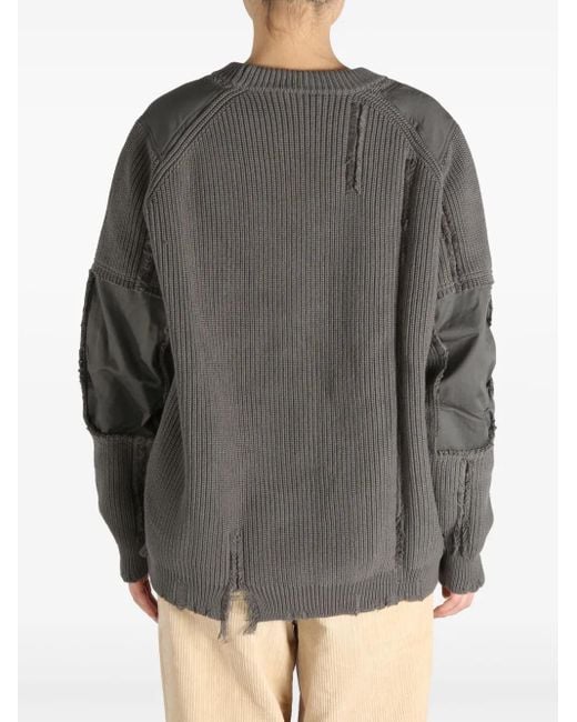 Y's Yohji Yamamoto Distressed Sweater Gray