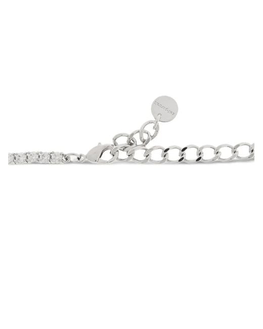 Self-Portrait White Bow-Motif Tennis Necklace