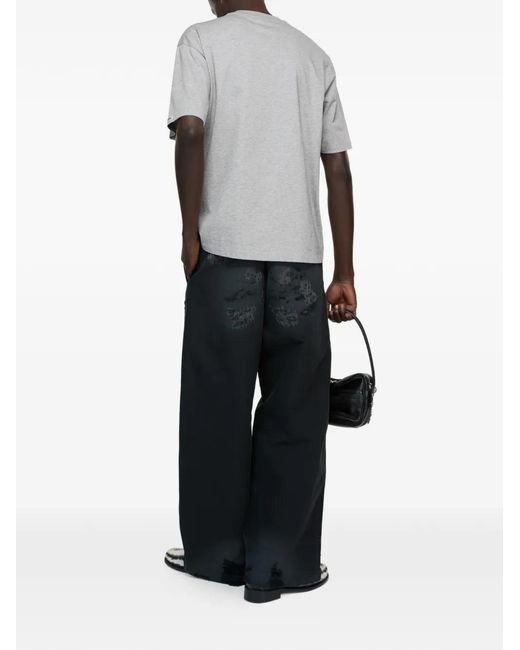 Acne Gray Short-Sleeve T-Shirt