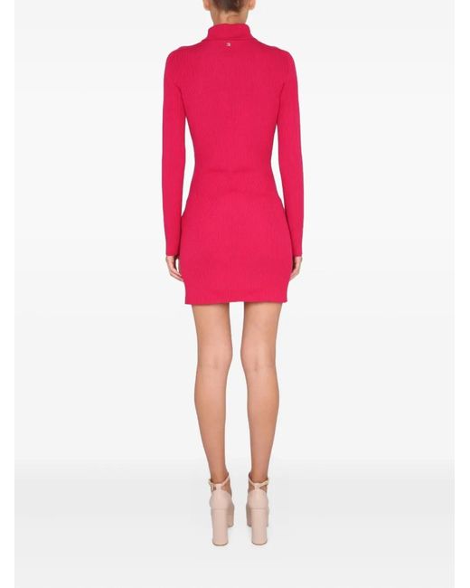 DSquared² Red Turtleneck Mini Dress