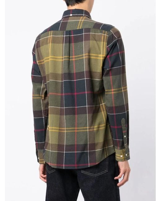 Barbour Green Glendaletailored Long-Sleeve Shirt for men