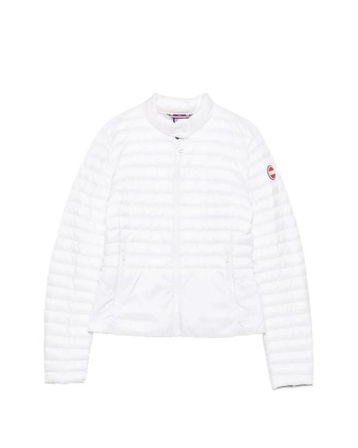 Colmar White Quilted High-Neck Zip-Up Jacket