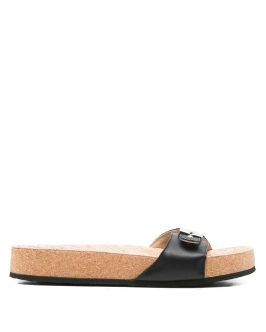 Balenciaga Black Buckle-fastening Platform Sandals