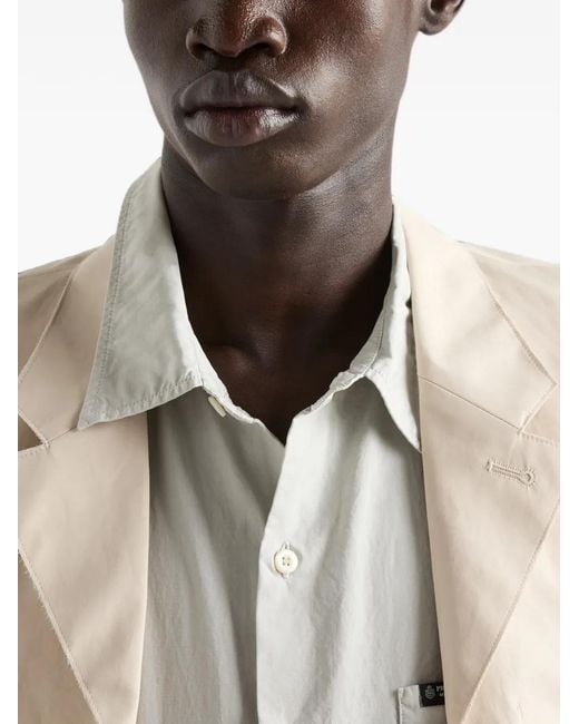 Prada White Short-Sleeved Cotton Shirt for men
