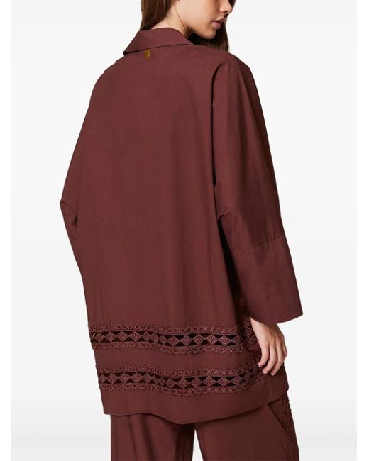 Twinset Geweven Blouse in het Purple