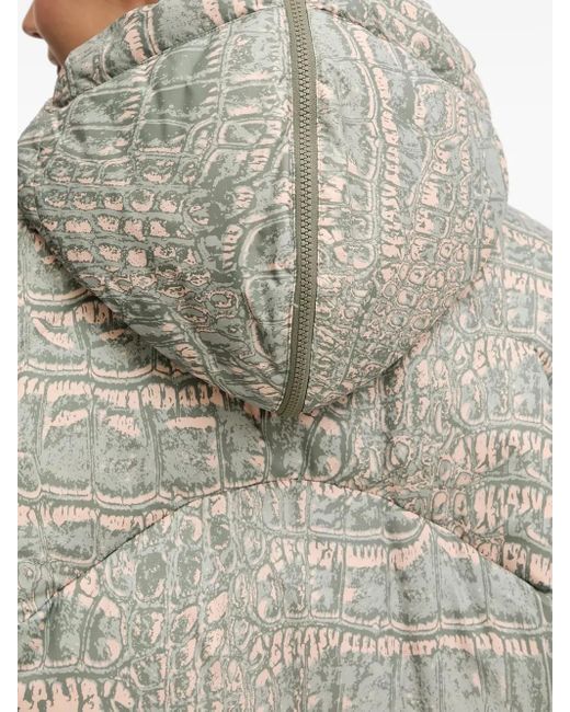 Adidas By Stella McCartney Gray Hooded Patterned Jacket