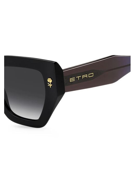 Etro Black Flower-Detail Sunglasses