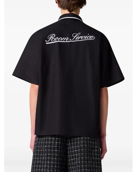 MSGM Blue Piping-Detail Chest-Pocket Shirt for men