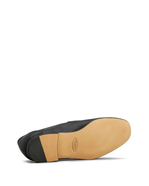 Mocassini Con Applicazione Logo di Tod's in Black da Uomo