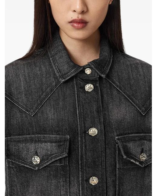 AllSaints Black Bryn Buttoned Pocket Shirt