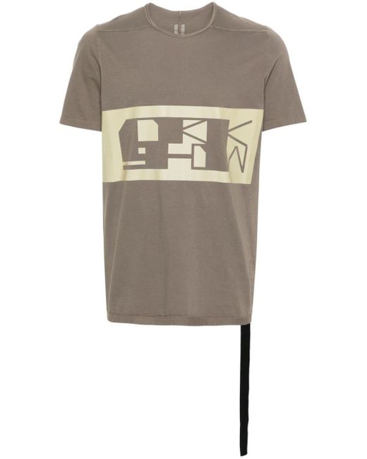 Camiseta con detalle de tira Rick Owens de hombre de color Gray
