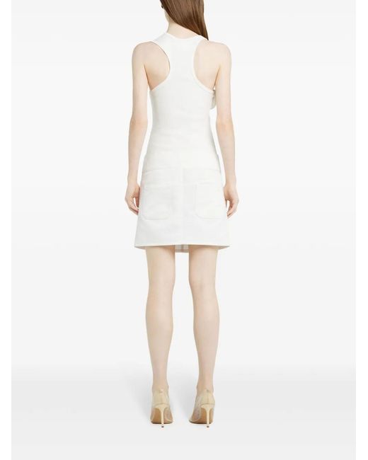 Courreges Geribbelde Tanktop in het White