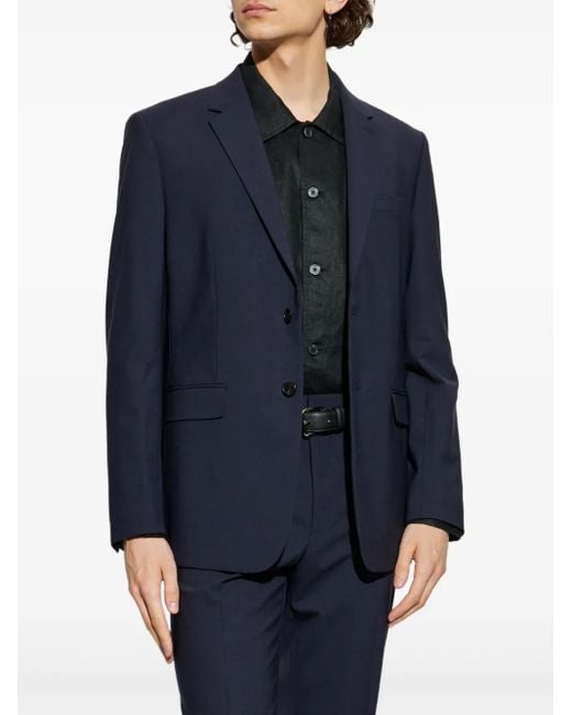 Theory Blue Single-Breasted Blazer for men