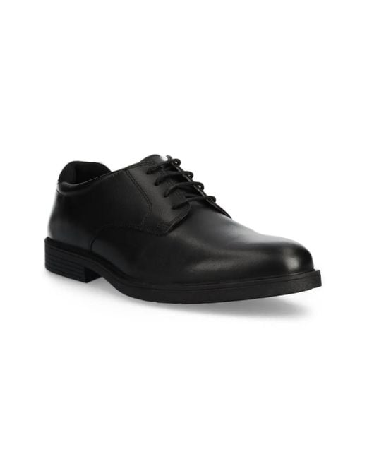 メンズ Geox レースアップ レザーシューズ Black