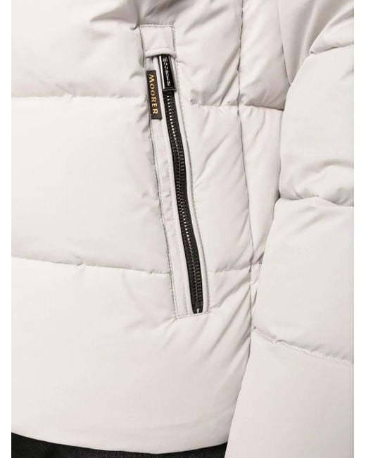 Moorer Natural Padded Zip-Up Hooded Down Jacket for men
