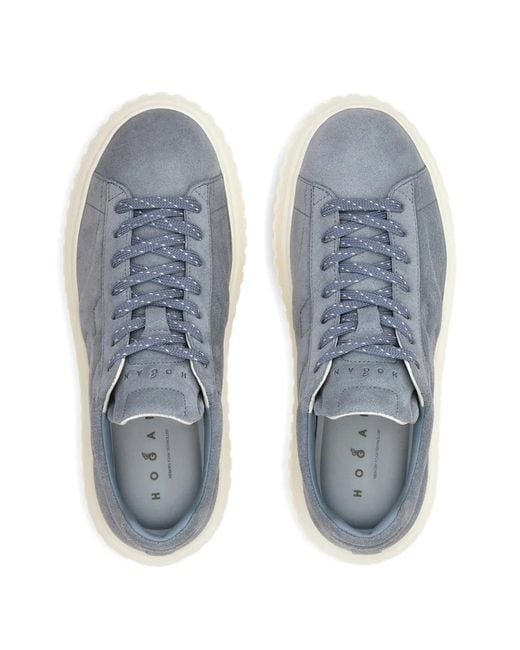 Hogan Blue H-Stripes Sneakers