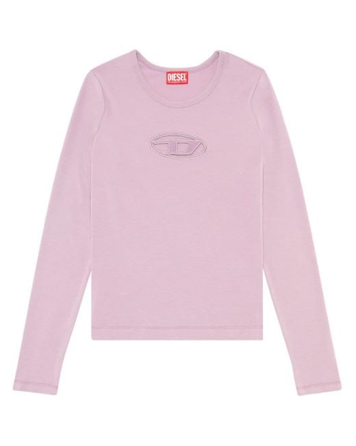 DIESEL T-angie-ls Tシャツ Pink