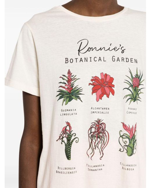 Isolda White Ronnie's Botanical Garden Cotton T-shirt