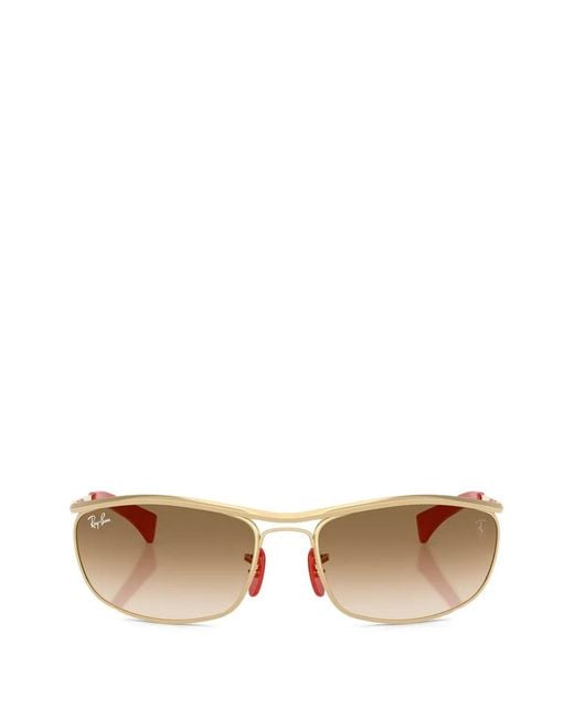 Ray-Ban Metallic Rectangle-Frame Sunglasses