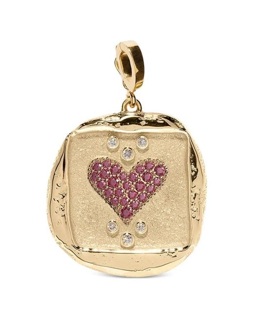 Azlee Metallic Amour Ruby And Diamond Charm