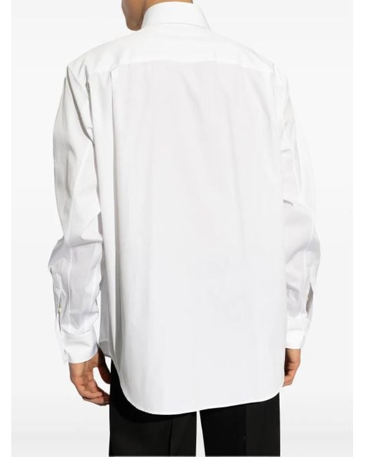 McQueen White Cotton Shirt for men