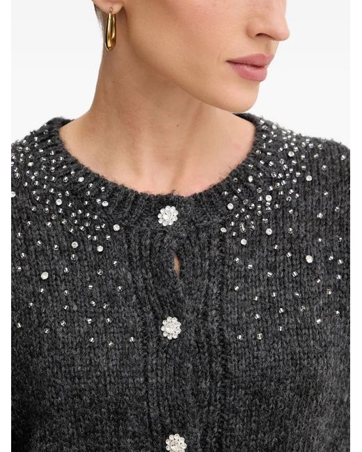 Fracomina Gray Cardigan Mit Perlen