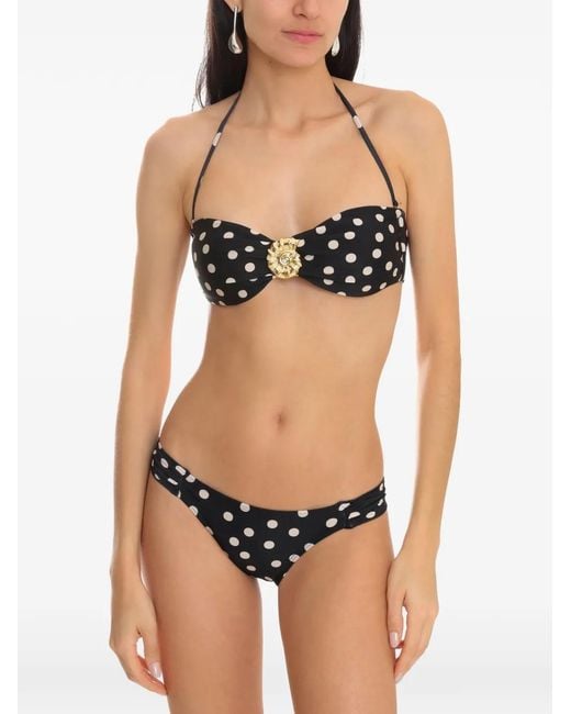 Brigitte Bardot Black Shell-Detail Bikini