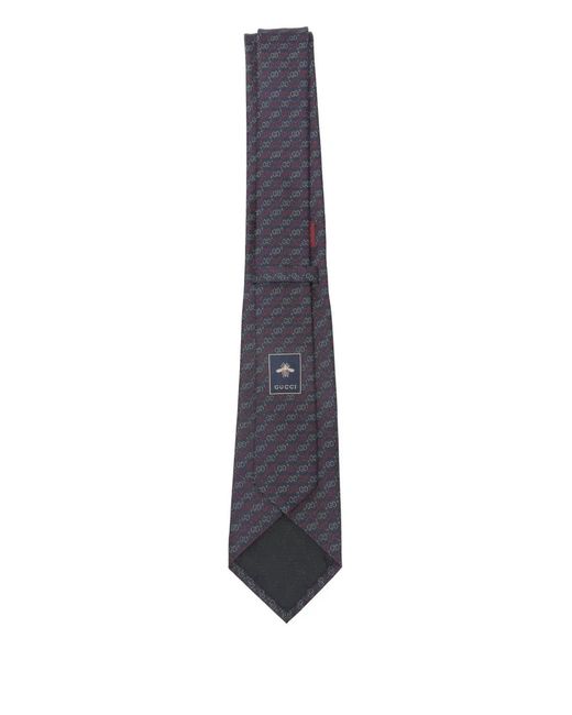 Gucci White Pattern Tie for men