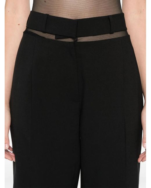 Nensi Dojaka Pantalon Met Wijde Pijpen in het Black