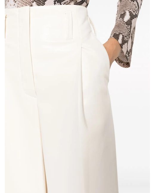 Philosophy Di Lorenzo Serafini White High-Waist Straight-Leg Trousers