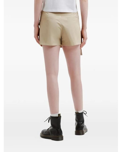 Izzue Natural Pleated-Detail Shorts