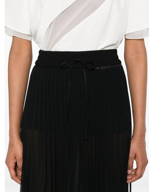 Peter Do Black Pleated Maxi Skirt