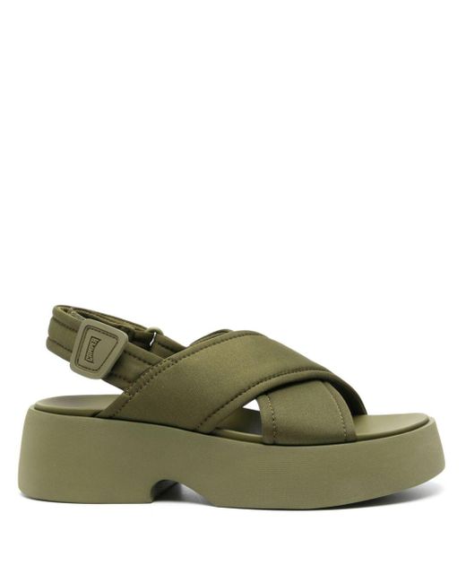 Camper Green Tasha Crossover-strap Sandals