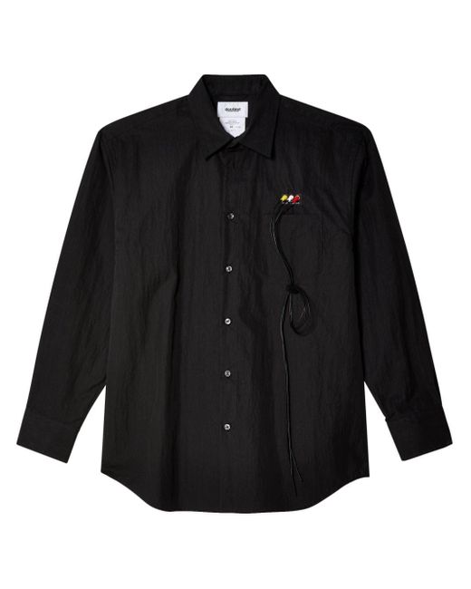 Doublet Black Rca Cable-detail Button-up Shirt for men
