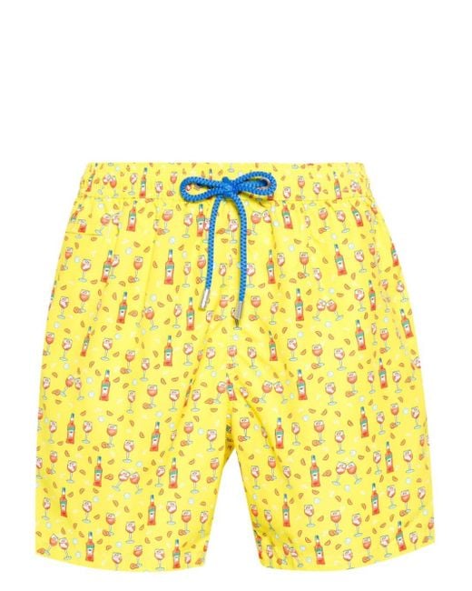 Mc2 Saint Barth Yellow X Aperol Spritz Swim Shorts for men