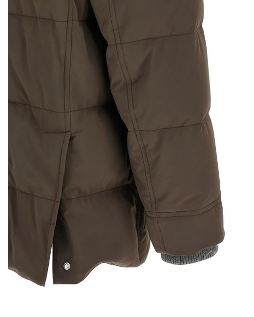 Piumino Con Tasche di Brunello Cucinelli in Green da Uomo