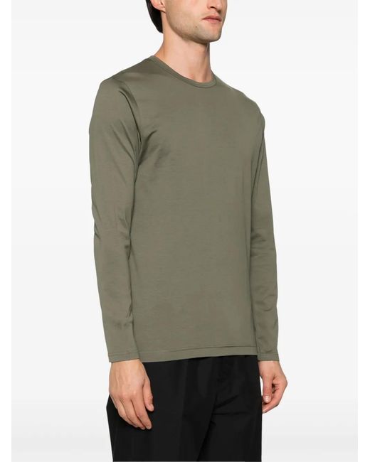 Sunspel Green Cotton T-Shirt for men