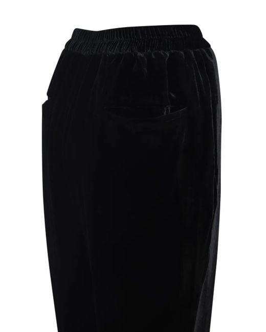 Biyan Black Fin Velvet Trousers