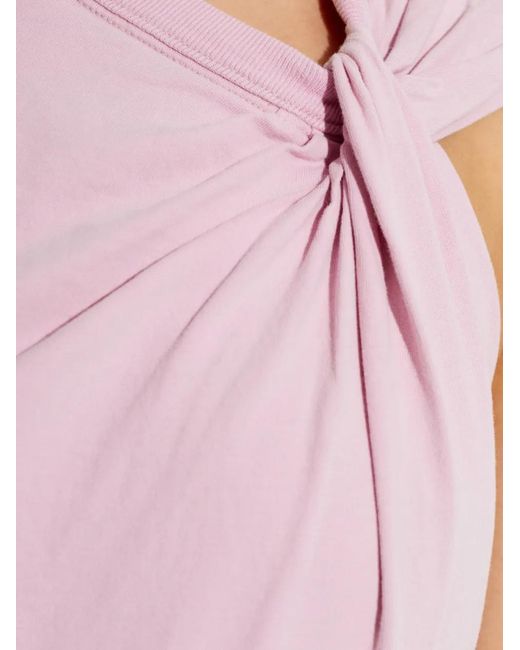 Isabel Marant Pink Blouse À Encolure Nouée