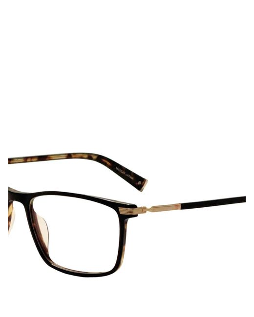 John Varvatos White Tortoiseshell-Effect Rectangle-Frame Glasses for men