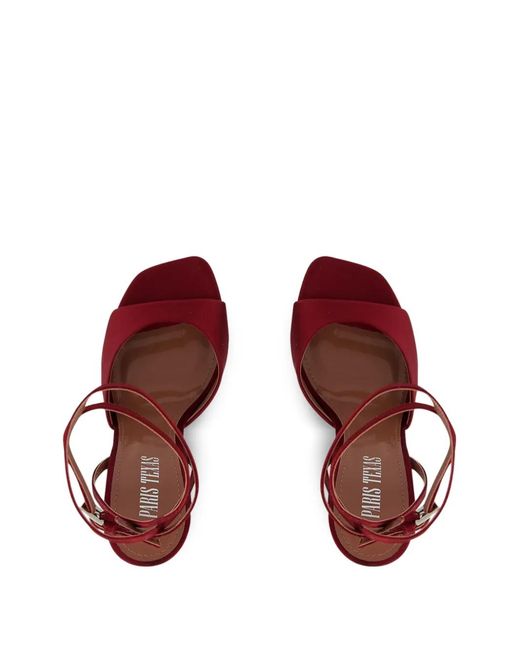 Sandalias Lara con tacón de 100 mm Paris Texas de color Red