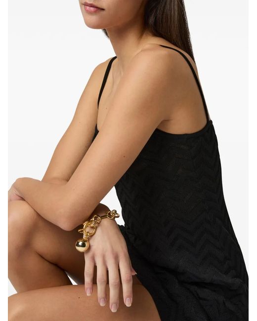 Missoni Black Chevron-Pattern Minidress